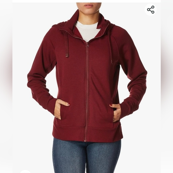 NWOT Danskin Women's Double Collar Full Zip Jacket XL SUPER SOFT GRAY - Picture 1 of 9